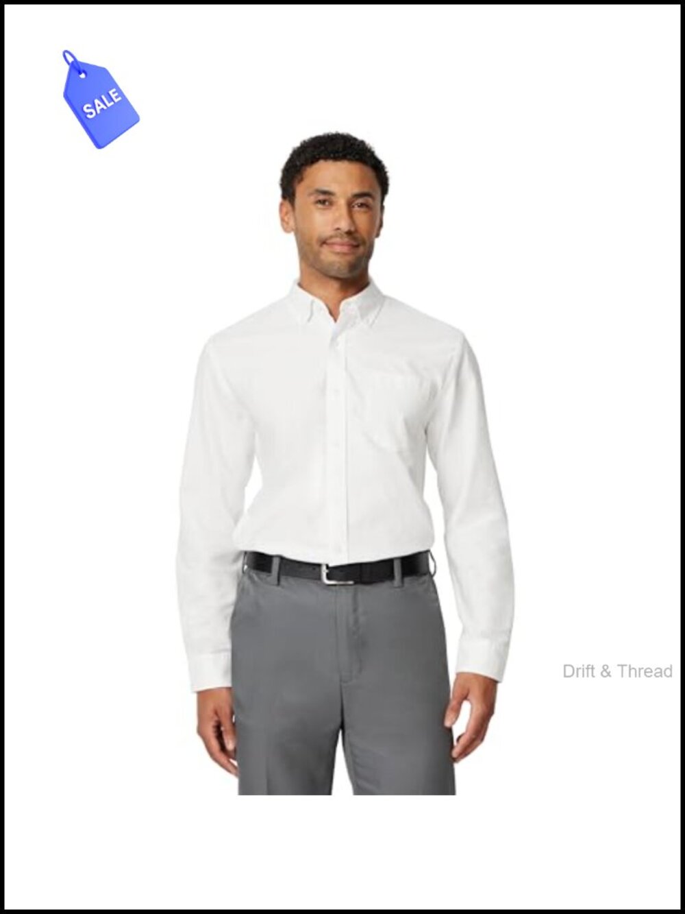 Men's Cotton Oxford Button-Down Shirt Long Sleeve Regular Fit